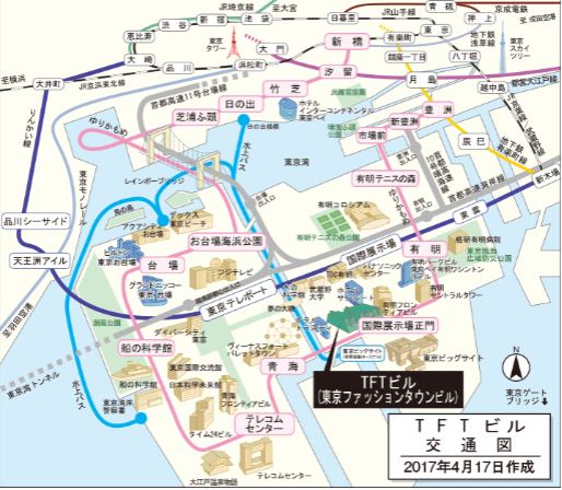 地図 東京ビッグサイトＴＦＴビル西館ホール３００ 豊洲マガジン